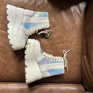 Holographic Platform rave Boots